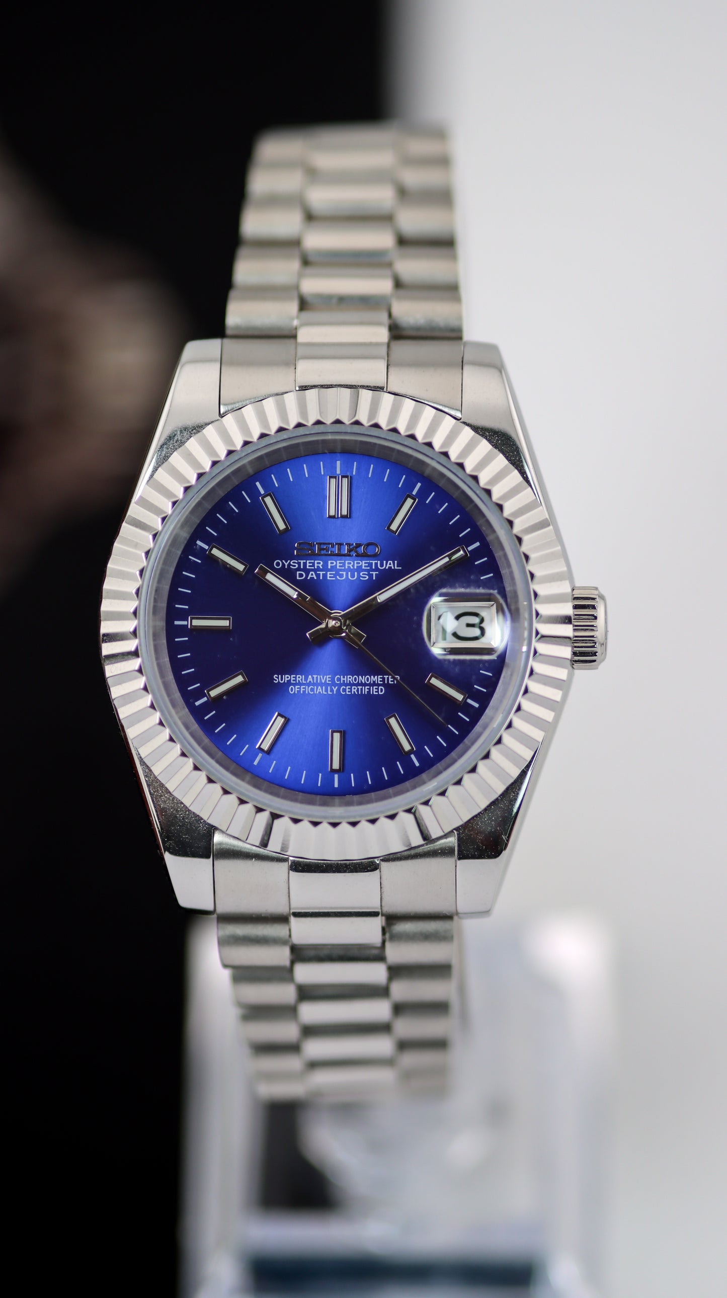 Seiko Blue Oyster Perpetual Datejust Mod