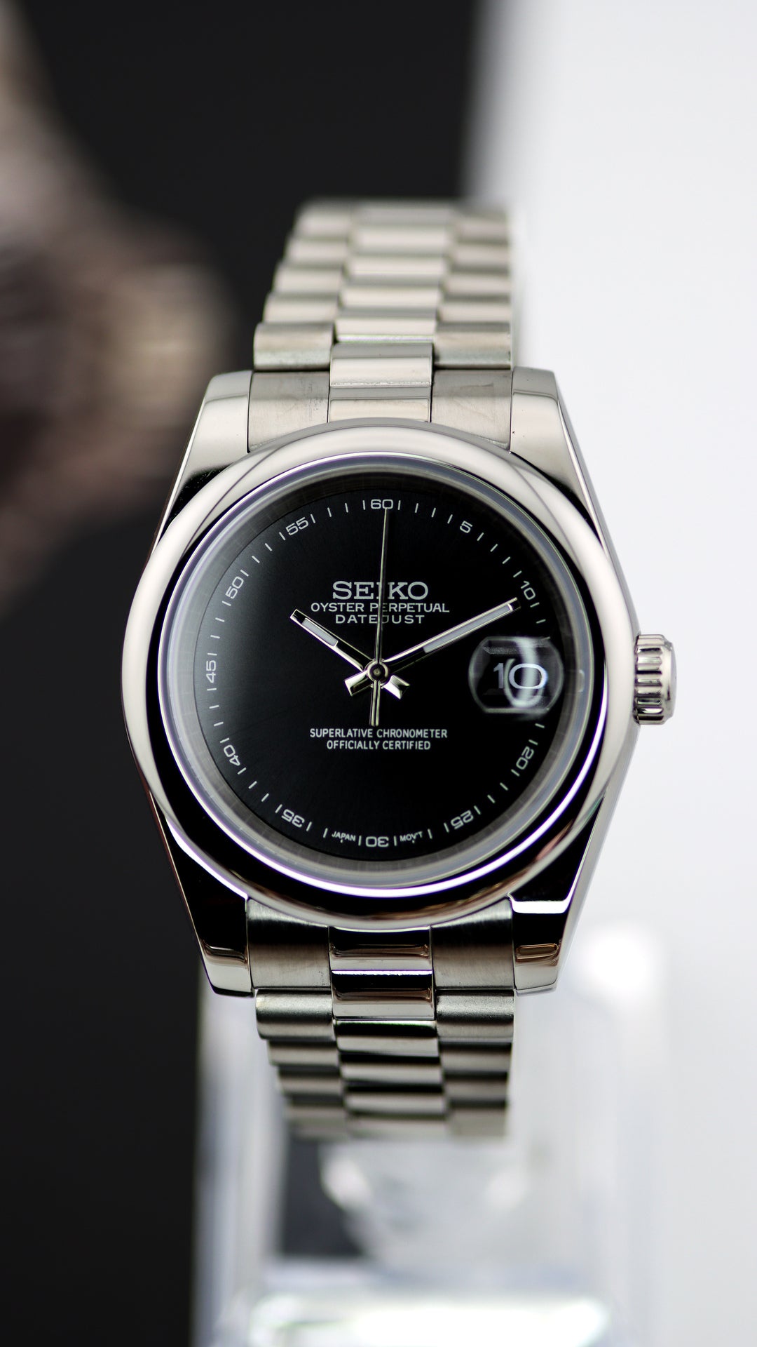 Seiko Silver Oyster Perpetual President Datejust Mod