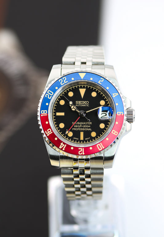 Vintage Seiko Pepsi GMT Mod