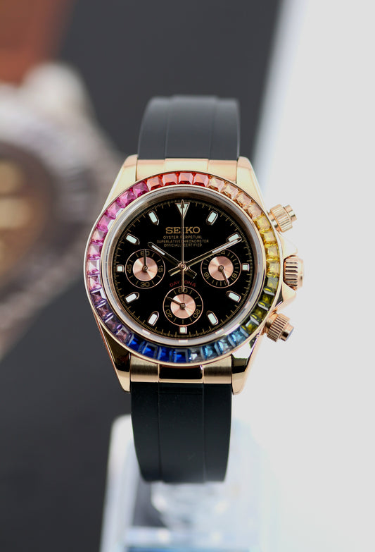 Seitona Rose Gold Rainbow Daytona Mod