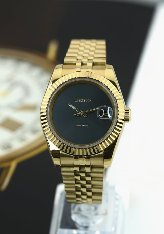 Seiko Gold Blackout Datejust Mod