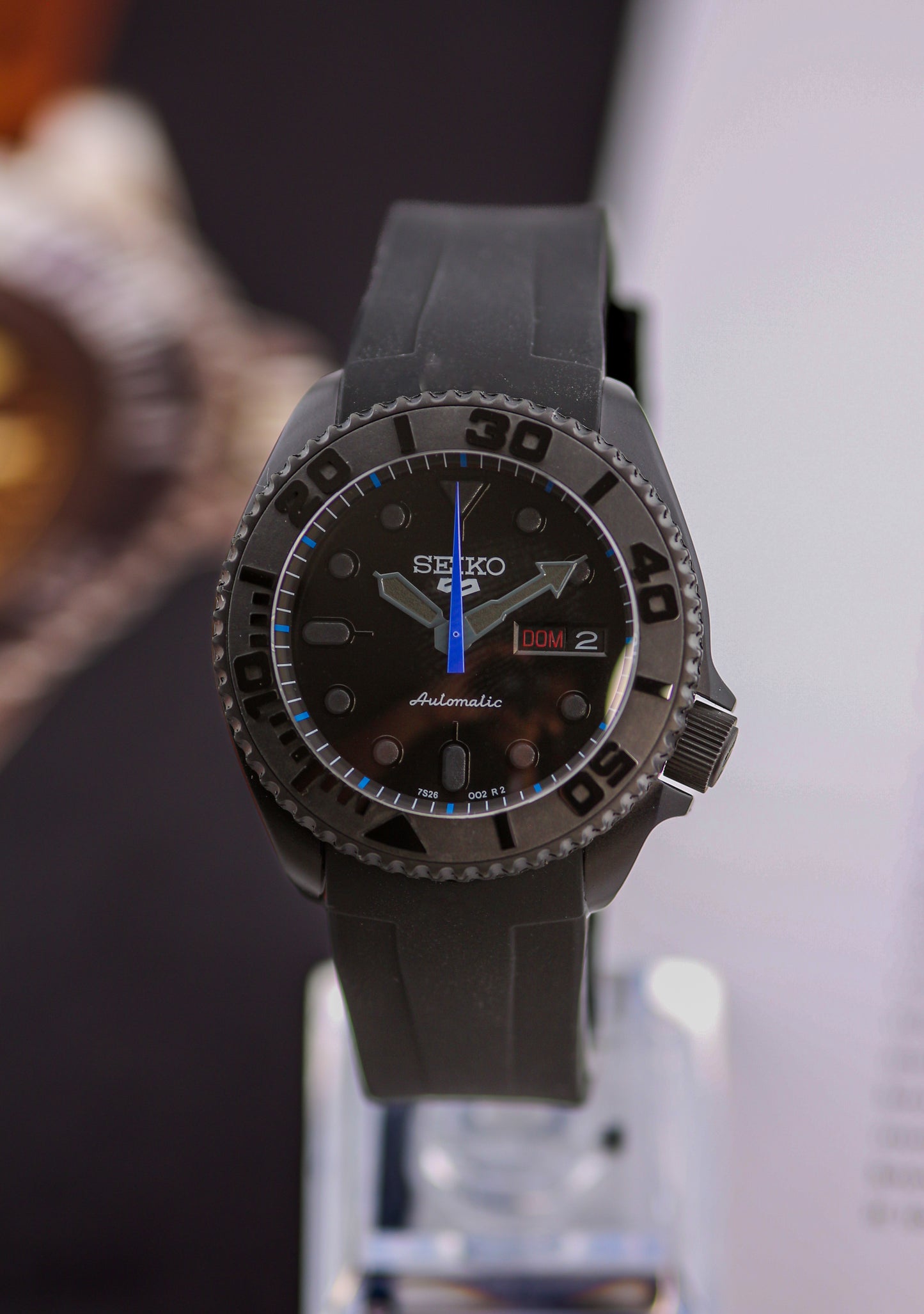 Seiko SRPD Stealth Black-Blue Mod