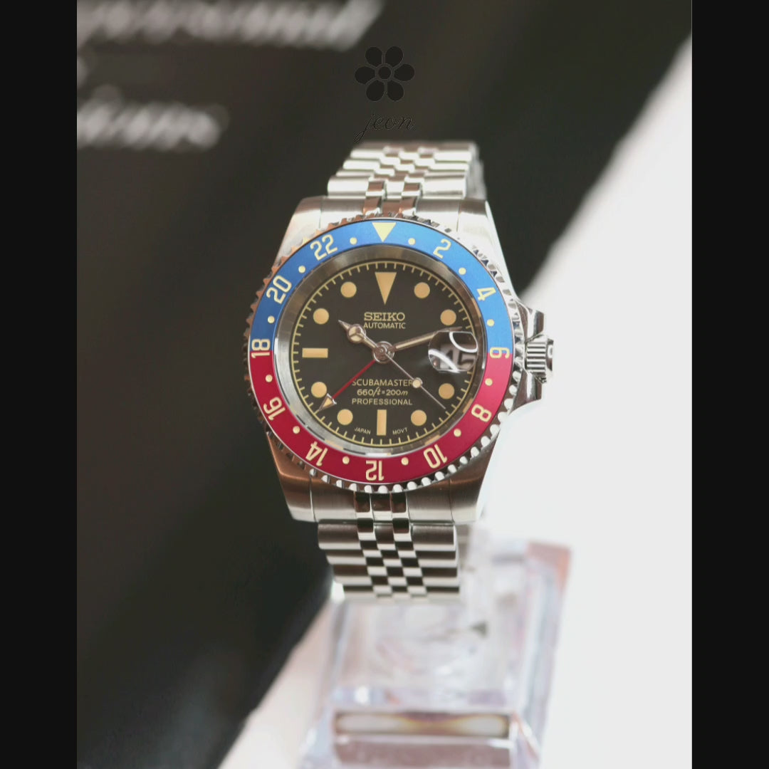 Vintage Seiko Pepsi GMT Mod