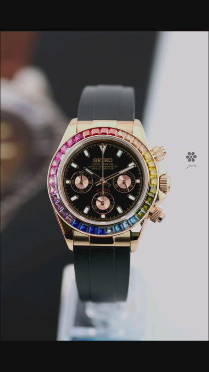 Seitona Rose Gold Rainbow Daytona Mod