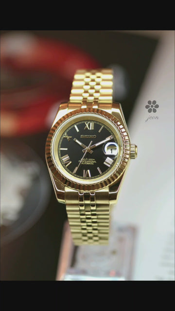 Seiko Gold Roman Numeral Datejust Mod