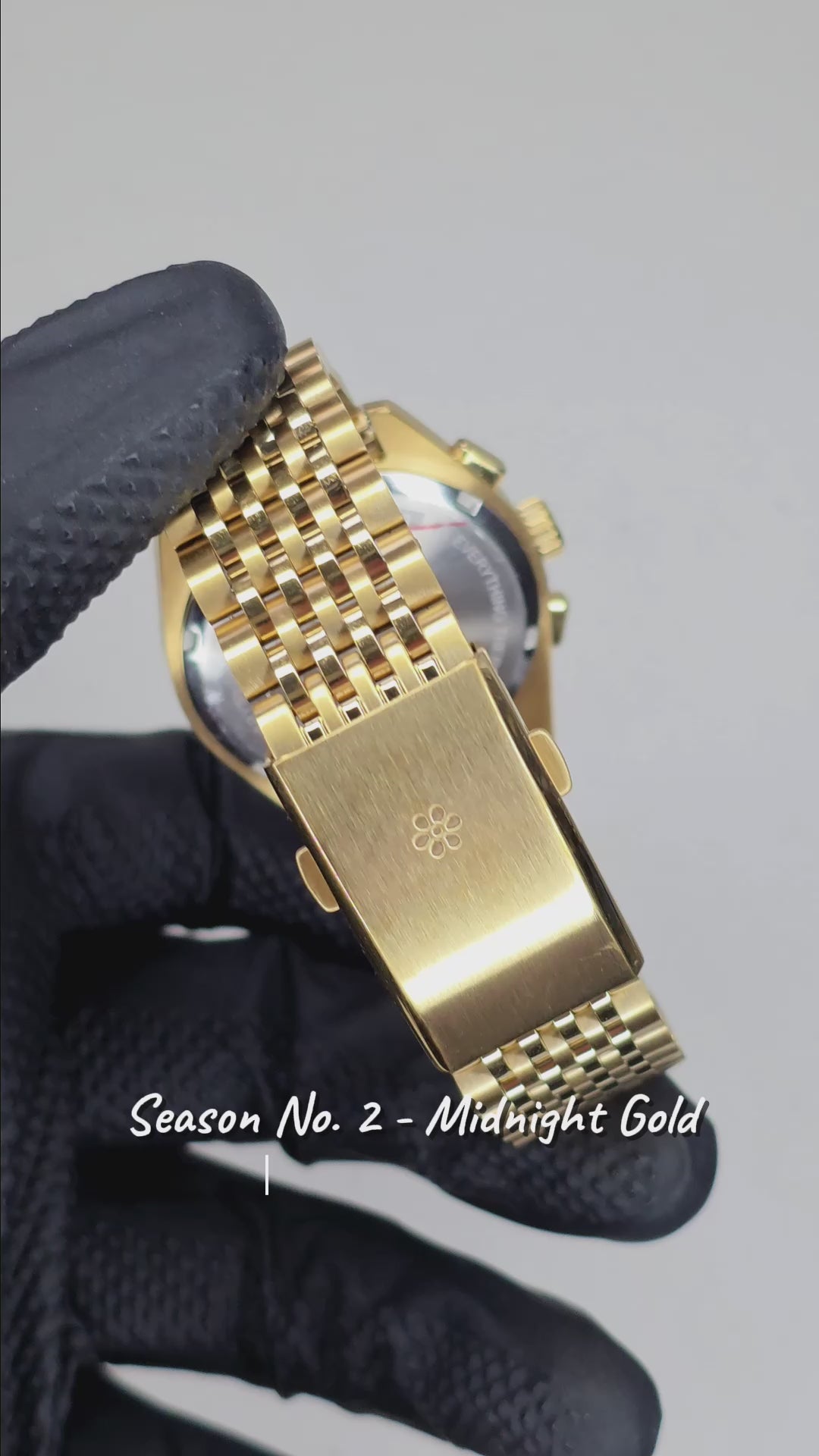 Season #2 - Midnight Gold Mecaquartz Chronograph – JourneyAboutTime