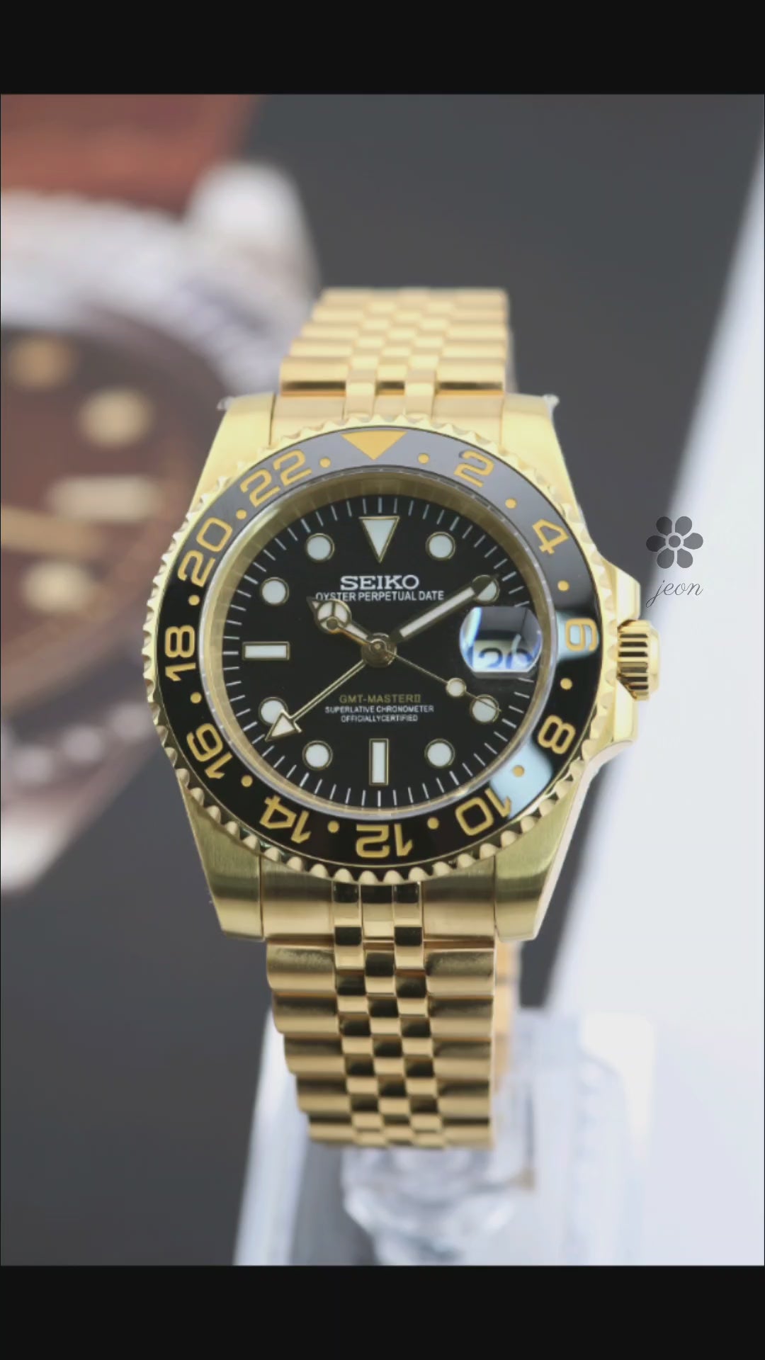 Custom Coke- New 4 Hand GMT Watch - Black and Red - NH34