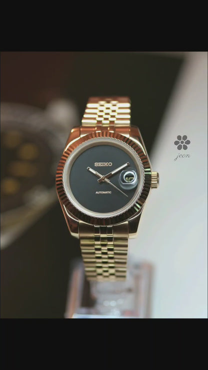 Seiko Rose Gold Blackout Datejust Mod