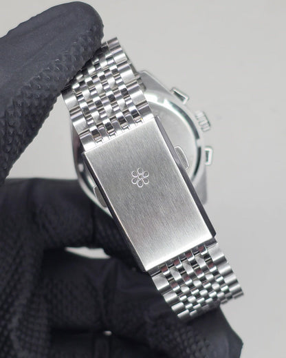 Season #2 Silver Snow steel bracelet clasp engraved with the Season daisy